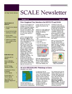 Oak Ridge National Laboratory  SCALE Newsletter Number 26  July 2002