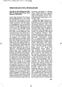 RAAMATUID 12-11, Tedrega_Layout[removed]:46 Page 935  BIBLIOGRAAFIA TEEL BIOGRAAFIAKS Uku Masing 100. Bibliograafia 1923– 2009. Koostanud Anneli Sepp. Tartu: Ilmamaa, [removed]lk.