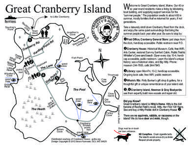 W  Great Cranberry Island to Little Cranberry  U