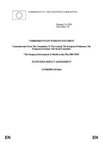 COMMISSION OF THE EUROPEAN COMMUNITIES  Brussels, [removed]SEC[removed]COMMISSION STAFF WORKING DOCUMENT