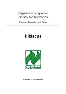 Organic Farming in the Tropics and Subtropics Exemplary Description of 20 Crops Hibiscus