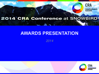 AWARDS PRESENTATION 2014 CRA DISTINGUISHED SERVICE AWARD  CRA DISTINGUISHED SERVICE AWARD