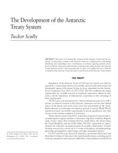 The Development of the Antarctic Treaty System