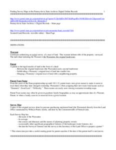 Finding Survey Maps in the Pennsyvlavia State Archives Digital Online Records 1 88888888888888888888888888888888888888888888888888888888888888888888888888888888888888888 http://www.portal.state.pa.us/portal/server.pt?ope