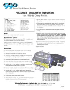 Steering, Brake & Suspension Specialists  5559MCA - Installation Instructions #