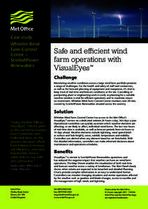 Case study: Whitelee Wind Farm Control Centre – ScottishPower Renewables