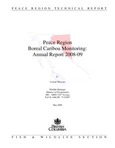 Peace Region Boreal Caribou Monitoring Annual Report[removed]