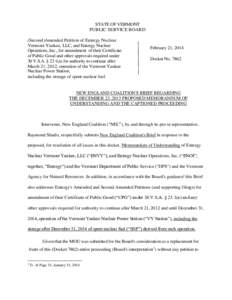 New England Coalition / Vermont Yankee Nuclear Power Plant / Nuclear energy in the United States / Nuclear Regulatory Commission / Energy in the United States / Entergy / Energy