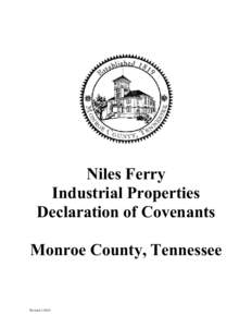 Niles Ferry Industrial Properties Declaration of Covenants Monroe County, Tennessee  Revised