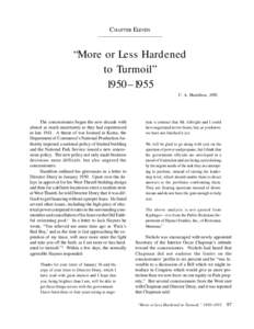 CHAPTER ELEVEN  “More or Less Hardened to Turmoil” 1950–1955 C. A. Hamilton, 1950