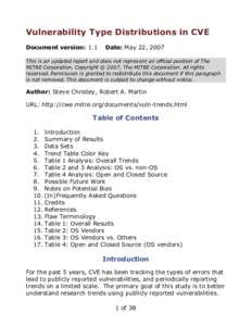 Microsoft Word - Vulnerability Type Distributions in CVE.doc