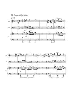 III: Theme and Variations  q»156 Violin  Cello