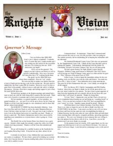 Volume 82, Issue 12  June 2005 Governor’s Message Fellow Lions: