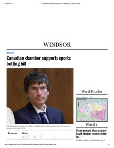 [removed]Canadian chamber supports sports betting bill | Windsor Star WINDSOR WINDSOR