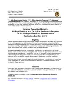Violence Reduction Network: National Training and Technical Assistance Program