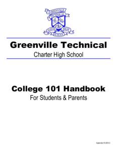 Greenville Technical Charter High School College 101 Handbook For Students & Parents