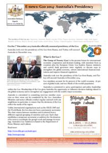 E-news: G20[removed]Australia’s Presidency  Australian Embassy Zagreb January 2014 Issue 69