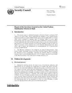 Haiti / Cité Soleil / Haitian National Police / Urano Teixeira da Matta Bacellar / United Nations Security Council Resolution / Security sector reform / United Nations Stabilisation Mission in Haiti / History of the United Nations / International relations