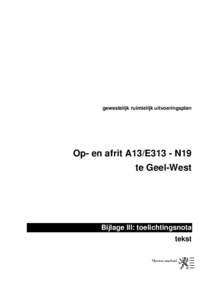 gewestelijk ruimtelijk uitvoeringsplan  Op- en afrit A13/E313 - N19