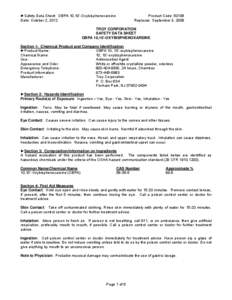 ►Safety Data Sheet: OBPA 10,10’-Oxybisphenoxarsine Date: October 2, 2012