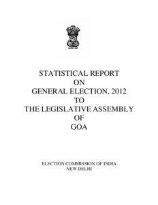 STATISTICAL REPORT ON GENERAL ELECTION, 2012