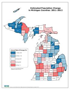 Estimated Population Change in Michigan Counties: [removed]KEWEENAW  HOUGHTON