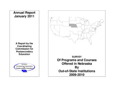 Annual Report January 2011 A Report by the Coordinating Commission for