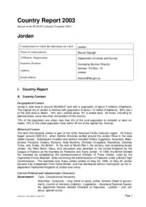 Country ReportBased on the PCGIAP-Cadastral TemplateJordan Country/state for which the indications are valid: