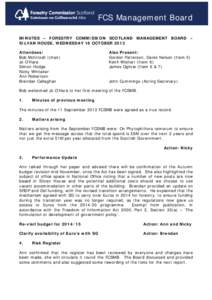 MINUTES – FORESTRY COMMISSION SCOTLAND MANAGEMENT BOARD – SILVAN HOUSE, Wednesday 11 September 2013