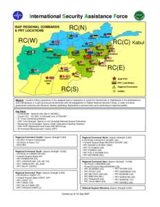 ISAF Key Fact and Figures Placemat