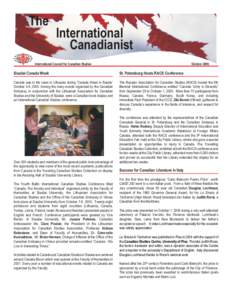 The  International Canadianist  International Council for Canadian Studies