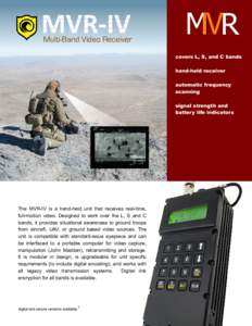 Multi-Band Video Receiver  MVR covers L, S, and C bands hand-held receiver automatic frequency