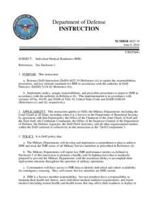 DoD Instruction[removed], June 9, 2014