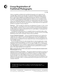 Group Registration of Published Photographs