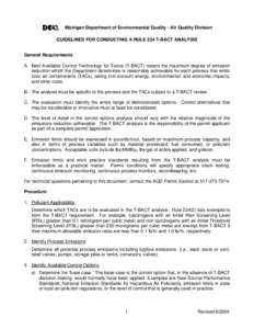 Guidelines for Conducting a Rule 224 T-BACT Analysis