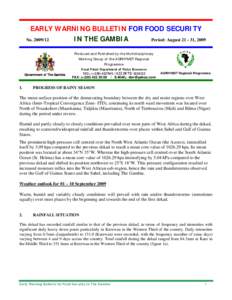 EARLY WARNING BULLETIN FOR FOOD SECURITY No[removed]IN THE GAMBIA  Period: August[removed], 2009