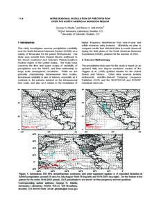 11.4  INTRASEASONAL MODULATION OF PRECIPITATION OVER THE NORTH AMERICAN MONSOON REGION 1