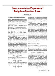 Asia Pacific Mathematics Newsletter 1 P Non-commutative -spacesand