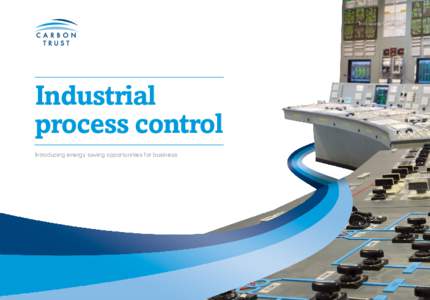 Technology Overview  Industrial process control Introducing energy saving opportunities for business