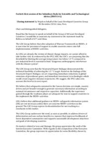 Climate change policy / United Nations Environment Programme / Earth / Debt / Least developed country / Reducing Emissions from Deforestation and Forest Degradation / Intergovernmental Panel on Climate Change / IPCC Fifth Assessment Report / United Nations Framework Convention on Climate Change / Climate change / Environment / Carbon finance