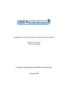 Microsoft Word - SAMI-Perseverance_rapport_recension_15[removed]VF.doc