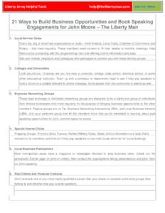 Liberty Army Helpful Tools   John “J.R.” Moore