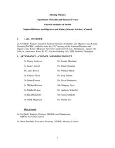 NIDDK Council Minutes Jan 08