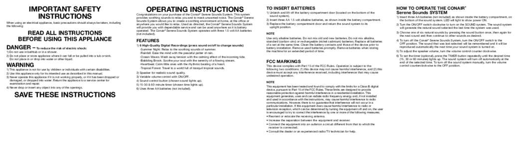 IMPORTANT SAFETY INSTRUCTIONS When using an electrical appliance, basic precautions should always be taken, including the following:  READ ALL INSTRUCTIONS