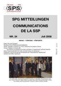 100 yearsSPG MITTEILUNGEN COMMUNICATIONS
