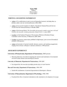 Microsoft Word - Nathan Connors science writing 2007_02_12 Resume[1] -ready