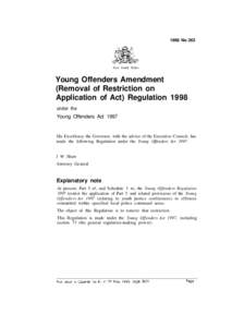 1998 No 263  New South Wales Young Offenders Amendment (Removal of Restriction on