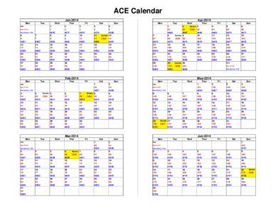 ACE Calendar Jan-2014 Mon Tue