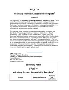 Software / Computing / Web accessibility / Web development / Smartphones / Computing platforms / Web design / Section 508 Amendment to the Rehabilitation Act / Accessibility / IOS / Assistive technology / Voluntary Product Accessibility Template