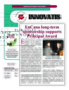 Saluting Canadian Innovation  INNOVATIS EnCana long-term sponsorship supports